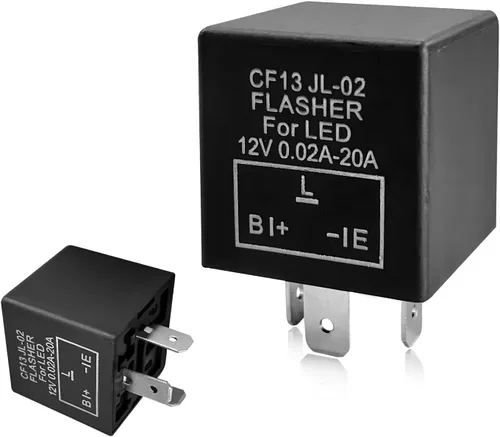 Vista 7 de Relé intermitente electrónico de 3 pines CF13 EP34, relé intermitente LED CF-3 con función de velocidad ajustable, relé intermitente de señal