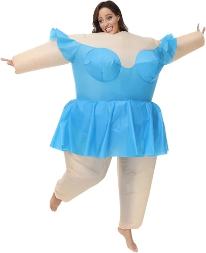 Vista 3 de BIGPETS Disfraces inflables de ballet para adultos, disfraces de cosplay de Halloween para hombres y mujeres, traje divertido de luchador de sumo
