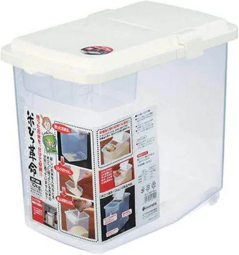 Vista 8 de JapanBargain, Japanese Rice and Pet Food Storage Container, Ideal for Dry Food, Dog Food, and Cat Food, 11 lbs, 1-Pack