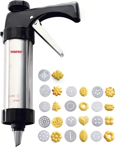 Vista 2 de Norpro 3299 S/S - Prensa para galletas/glaseado con estuche
