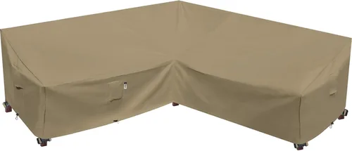 Vista 53 de Funda de Sofá Seccional de Servicio Pesado para Exteriores, Fundas Impermeables 600D para Sofá Seccional de Patio, Funda para Muebles de Jardín