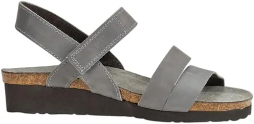 Vista 25 de Naot Kayla sandalia con taco de cuña para mujer Piel de lagarto beige