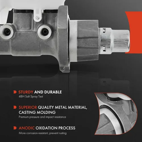 Vista 2 de A-Premium Cilindro maestro de freno con depósito y tapa compatible con vehículos Chrysler, Dodge, Ram y Volkswagen - Town & Country/Grand Caravan