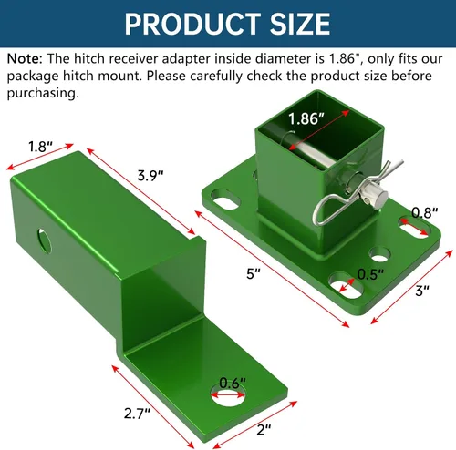Vista 5 de Enganche trasero para cortacésped de giro cero compatible con John Deere Gas Z Trak Z224 Z225 Z245 Z425 Z445 Z465 y Z910 Z920 Z925 Z950 Z960 Z970