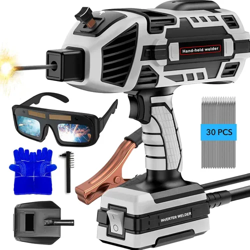 Vista 10 de Mini Soldador de Palo, Máquina de Soldadura Portátil de 200A con 20PCS Electrodos y Gafas de Soldadura, Soldador Pequeño de 110V con Inversor IGBT