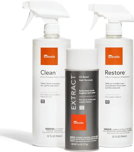 Vista 10 de Sunbrella Kit de cuidado total Limpia, protege y restaura tela y tapicería Paquete de limpiador de telas, removedor de manchas y protector 16