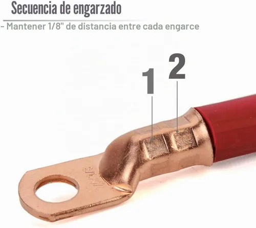 Vista 4 de iCrimp - Herramienta de prensado de terminales de cable de batería, para calibre 1/0, 2/0, 3/0, 4/0, extremo de cable de batería, terminal de alta