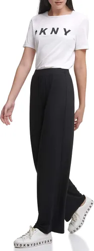 Vista 3 de DKNY SPORTSWEAR Pantalón de pierna ancha para mujer, Negro