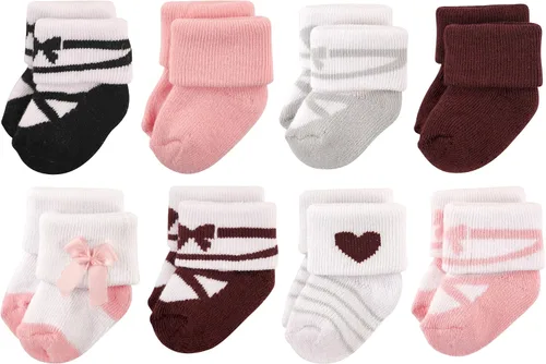 Vista 70 de Hudson Baby - Calcetines de algodón para bebés recién nacidos y Terry para niñas bebés