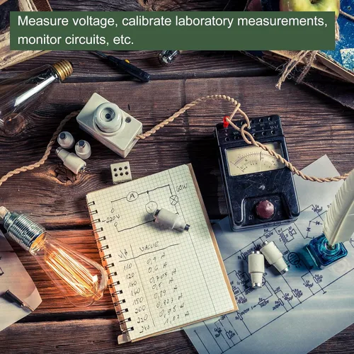 Vista 5 de YOKIVE Voltímetro de panel analógico, herramienta de medidor de voltios 44C2 DC-500V, ideal para equipos de medición de pruebas de circuitos