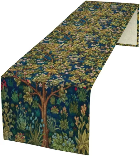 Vista 17 de Camino de mesa con estampado de vaca, camino de mesa estilo occidental con estampado de cuero de vaca en blanco y negro, decoración de mesa