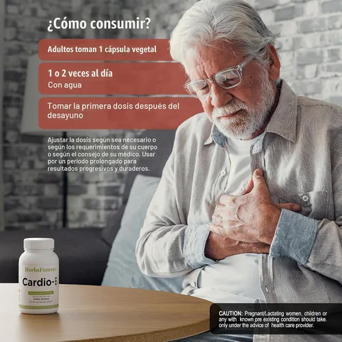 Vista 4 de Herbsforever Cardio-B Suplemento herbario ayurvédico 90 cápsulas vegetales 800 mg cada una