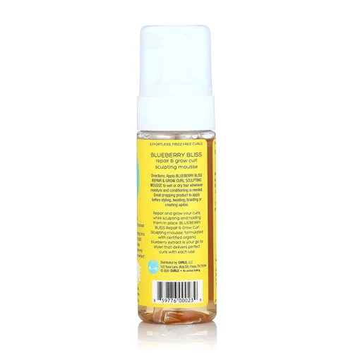 Vista 2 de Curls Blueberry Bliss - Mousse para esculpir – 5.75 onzas, para cabello texturizado, enrollado y rizado, mousse para peinar el cabello, ideal