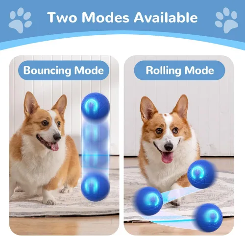 Vista 5 de Juguetes interactivos para perros pequeños, bolas para perros pequeños, bolas rodantes automáticas para cachorros, perros pequeños y medianos