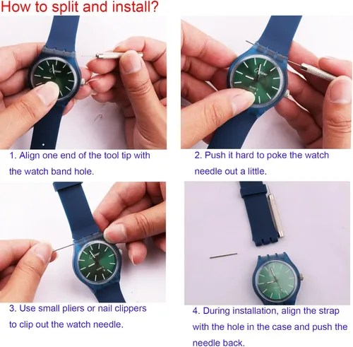 Vista 7 de Correa de reloj de goma ultrafina de 0.630 in para mujer, compatible con Swatch, correa de reloj de silicona de repuesto, impermeable, para mujer
