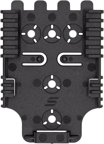 Vista 2 de Safariland QLS 1-2 Kit de sistema de bloqueo rápido, accesorio de plataforma para fundas de servicio y accesorios con horquilla de bloqueo y placa