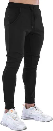 Vista 2 de Wangdo Pantalones deportivos ajustados para hombre, pantalones deportivos cónicos para entrenamiento, pantalones deportivos casuales para correr