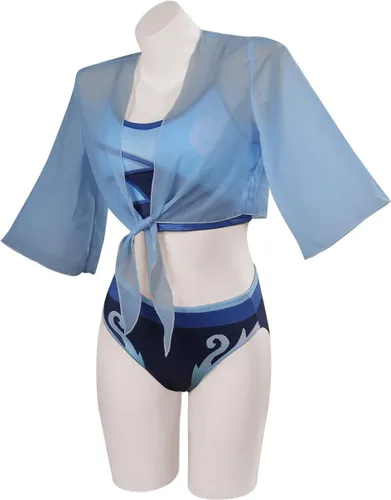 Vista 2 de Jett - Traje de baño Valorant para mujer, traje de baño de dos piezas con cubierta