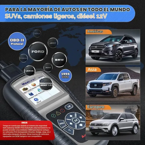 Vista 8 de Autel MaxiLink ML519, herramienta de escaneo OBD2 de modo 6 mejorado, herramienta de escaneo de diagnóstico automático, lector de código de fallo