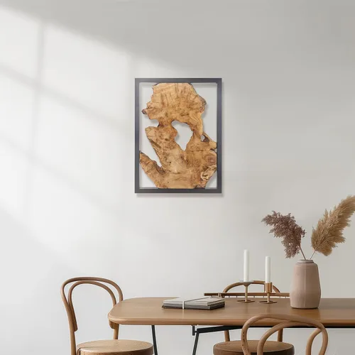 Vista 6 de NAHARO Decoración moderna de pared de madera de 16 x 12 pulgadas, encanto rústico hecho a mano de madera natural para tu hogar, perfecto para sala