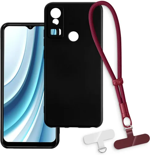 Vista 19 de Estuche y correa de muñeca para Lava Blaze Pro - transparente+negro Funda transparente + correa negra