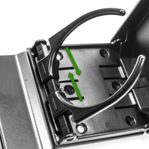 Vista 6 de Pride Mobility Portavasos plegable Go-Go Scooter C-Style Moldeado Asiento Apoyabrazos Negro