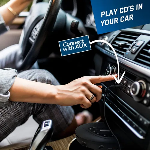 Vista 6 de Altavoz reproductor de CD portátil, recargable, tarjeta SD, AUX, para el hogar y el coche Sin Bluetooth