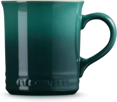 Vista 8 de Le Creuset Juego de 2 tazas esmaltadas en acero con acabados metálicos y cerámica, 1.25 cuartos de galón de agua y (2) tazas de 14 onzas, Artichaut