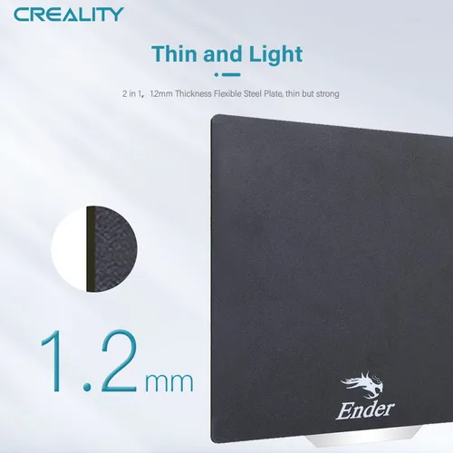 Vista 6 de Creality Placa de construcción oficial Ender 3, 235x235mm. Placa de cama magnética de doble cara con superficie lisa + texturizada, flexible