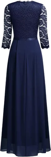 Vista 7 de MISSMAY - Vestido largo, de encaje floral, formal, para mujer, con mangas 23