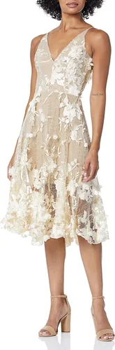 Vista 15 de Dress the Population Vestido midi para mujer Audrey, con escote profundo Begonia