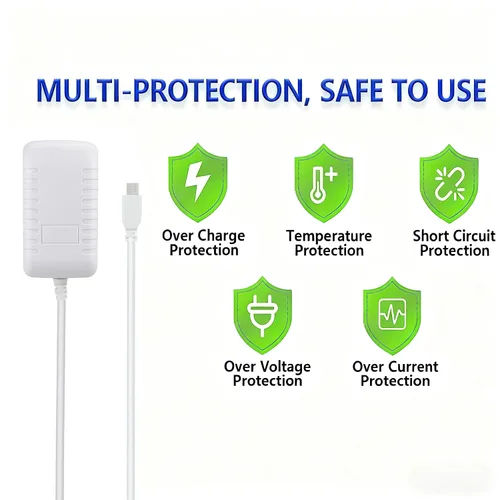 Vista 4 de Cargador de monitor de bebé USB-C de 5 V para VAVA, VTech, Motorola Cable de alimentación tipo C de 6 pies
