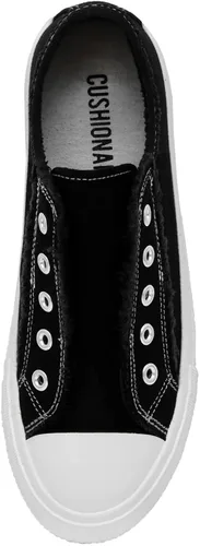 Vista 5 de CUSHIONAIRE Zapatilla Vinnie Slip on Canvas para mujer +Memory Foam