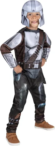 Vista 3 de STAR WARS Toddler Mandalorian Costume, Boys Halloween Costume, 3T-4T - Officially Licensed
