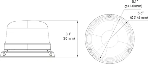 Vista 2 de HELLA 358114821 - Luz de advertencia compacta de montaje fijo, 1 unidad