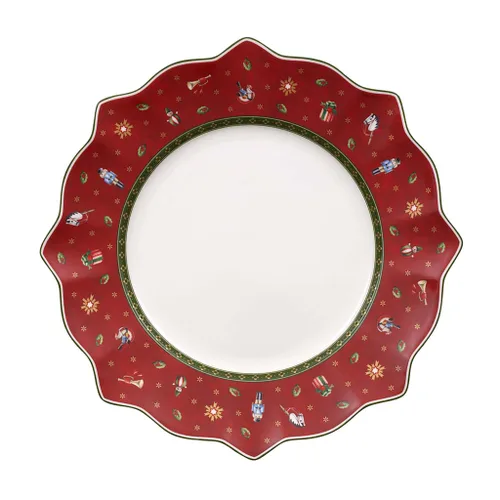 Vista 4 de Villeroy & Boch Toy's Delight Collection - Plato hondo para sopa con borde, 10.25 pulgadas, capacidad de 11.75 onzas, rojo/multicolor