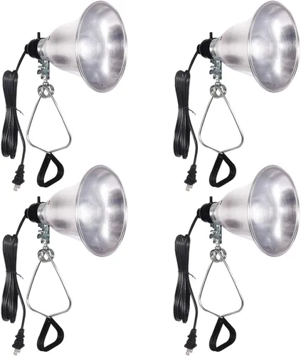 Vista 22 de Simple Deluxe - Lámpara de techo con abrazadera de 5.5 pulgadas con reflector de aluminio de hasta 60 W, casquillo E26 (sin foco incluido), cable