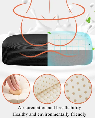 Vista 8 de Silla de oficina de malla, ergonómicas de respaldo alto con ruedas y reposacabezas ajustables, cómodos brazos abatibles para el hogar, dormitorio