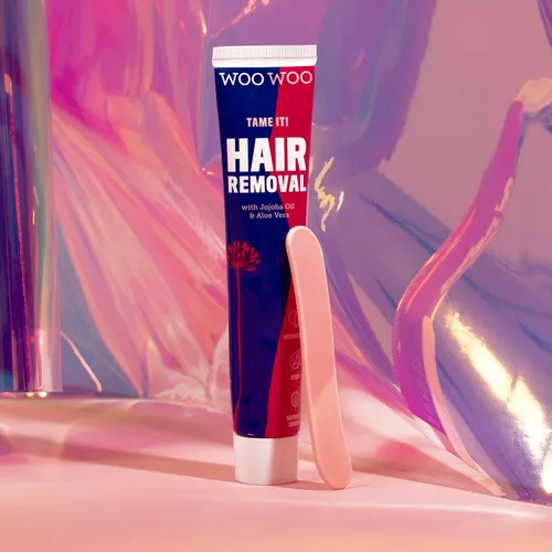Vista 6 de WooWoo Crema natural para depilación íntima – Removedor de pelo vegano sin dolor para pieles sensibles – Depilatorio para genitales, bikini, piernas