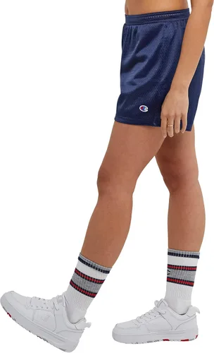 Vista 3 de Champion Pantalones cortos de malla para mujer, pantalones cortos de malla holgados, pantalones cortos de malla atlética, 4 pulgadas