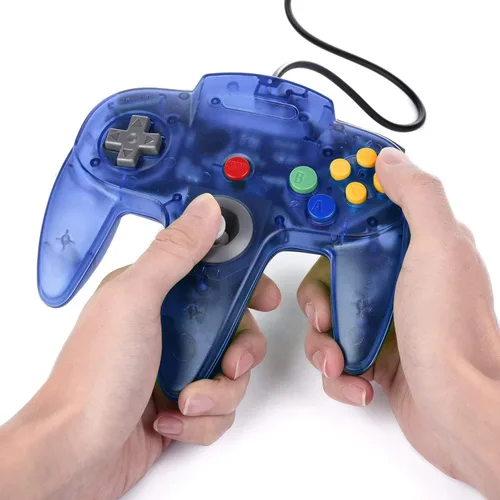 Vista 6 de 2 Pack N64 USB Controller, miadore USB Retro N64 Gamepad Joystick Raspberry Pi Controller for Windows PC MAC Linux (Clear Blue)