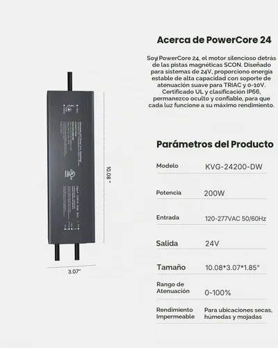 Vista 3 de SCON Controlador de alimentación de 24V DC 200W LED, Triac ELV 0-10V 1-10V Controlador eléctrico (regulable)