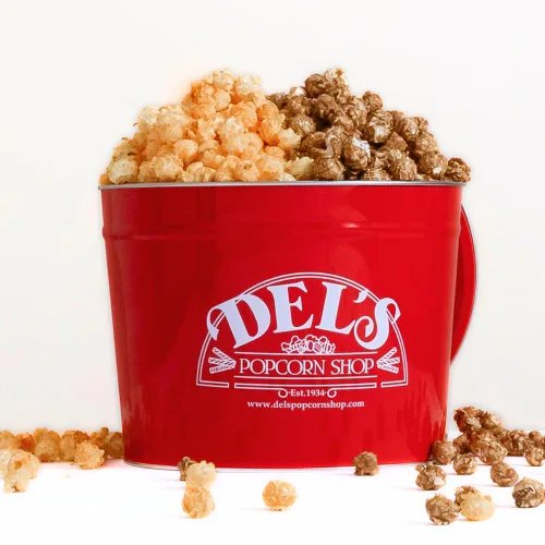 Vista 4 de Lata de regalo gourmet para palomitas de maíz - Palomitas de maíz (caramelo, 2 galones)