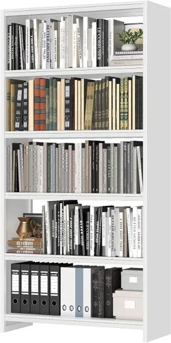 Vista 9 de Estantería de Libros, Librero Resistente de 5 Niveles, Estantería Ajustable, Gran Capacidad por Estante, Libreros Modernos para Sala de Estar