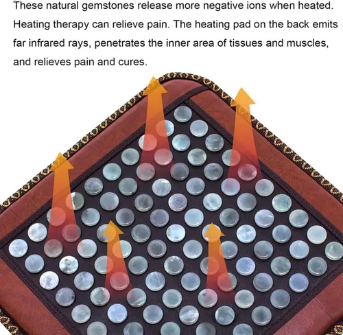 Vista 7 de HAILM Almohadillas térmicas de infrarrojos lejanos, Calor Amatista Mini Mat, Calefacción de piedra infrarroja lejana, Bio Crystal Heat Mat, Terapia