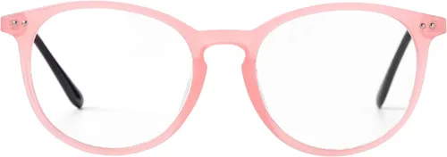 Vista 4 de Kursan Lentes falsos de lente transparente sin receta para mujeres y hombres, lentes redondos retro con marco de metal