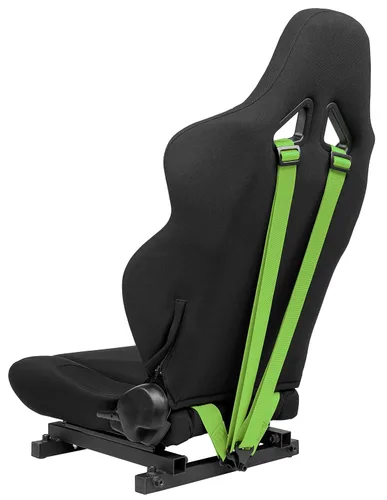 Vista 4 de OpenWheeler Racing and Flight Simulation Cockpit Four Point Harness. Virtual Reality add-on. Green
