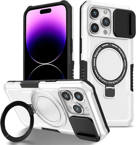 Vista 47 de Funda magnética para iPhone 11, soporte de anillo con ventana corrediza, funda protectora mate a prueba de golpes para iPhone 11 6.1, fundas