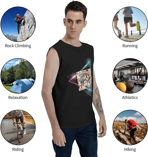Vista 6 de Mens Muscle Quick Dry Tank Tops Sleeveless Shirt Undershirt for Gym Runing
