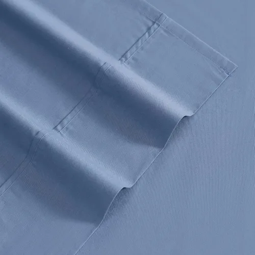 Vista 4 de Eddie Bauer - Juego de sábanas individuales, juego de ropa de cama de percal lavado con bolsillos profundos, súper suave, 100% algodón de lujo